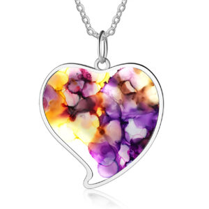Heart Pendant – Floral Necklace